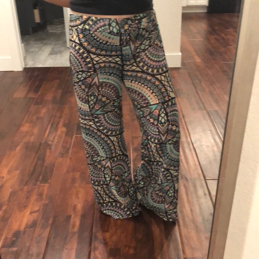 Sheer flared cover up pant